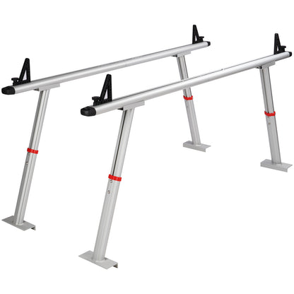 Truck Rack, 800 lbs Capacity, 17-29in Adjustable Height, Aluminum Ladder Rack for Truck with 8 Non-Drilling C-clamps, Heavy Duty Truck Bed Rack Two-Bar Set for Kayak, Surfboard, Lumber, Ladder image 9