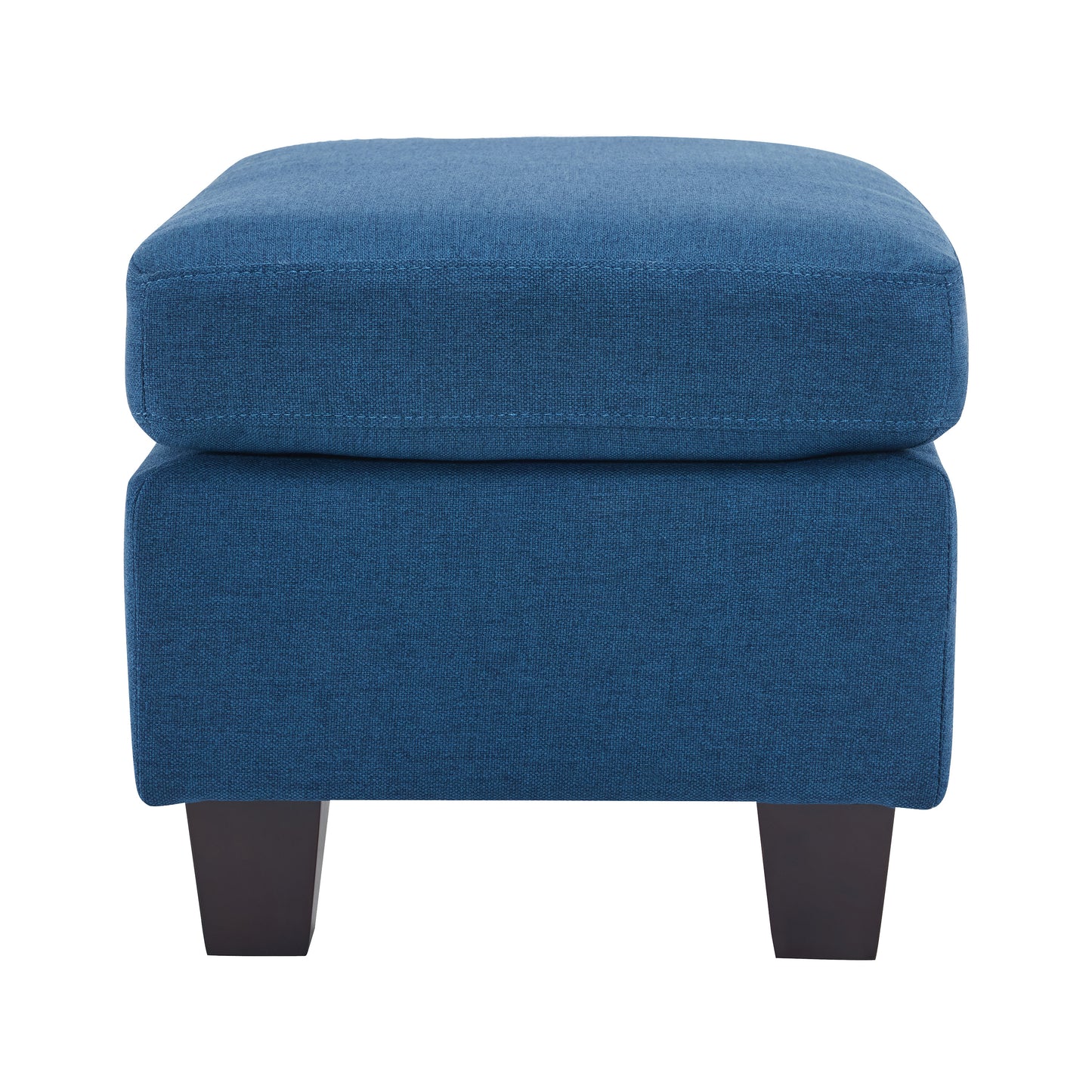 Upholstered Ottoman, Navy Blue image 7