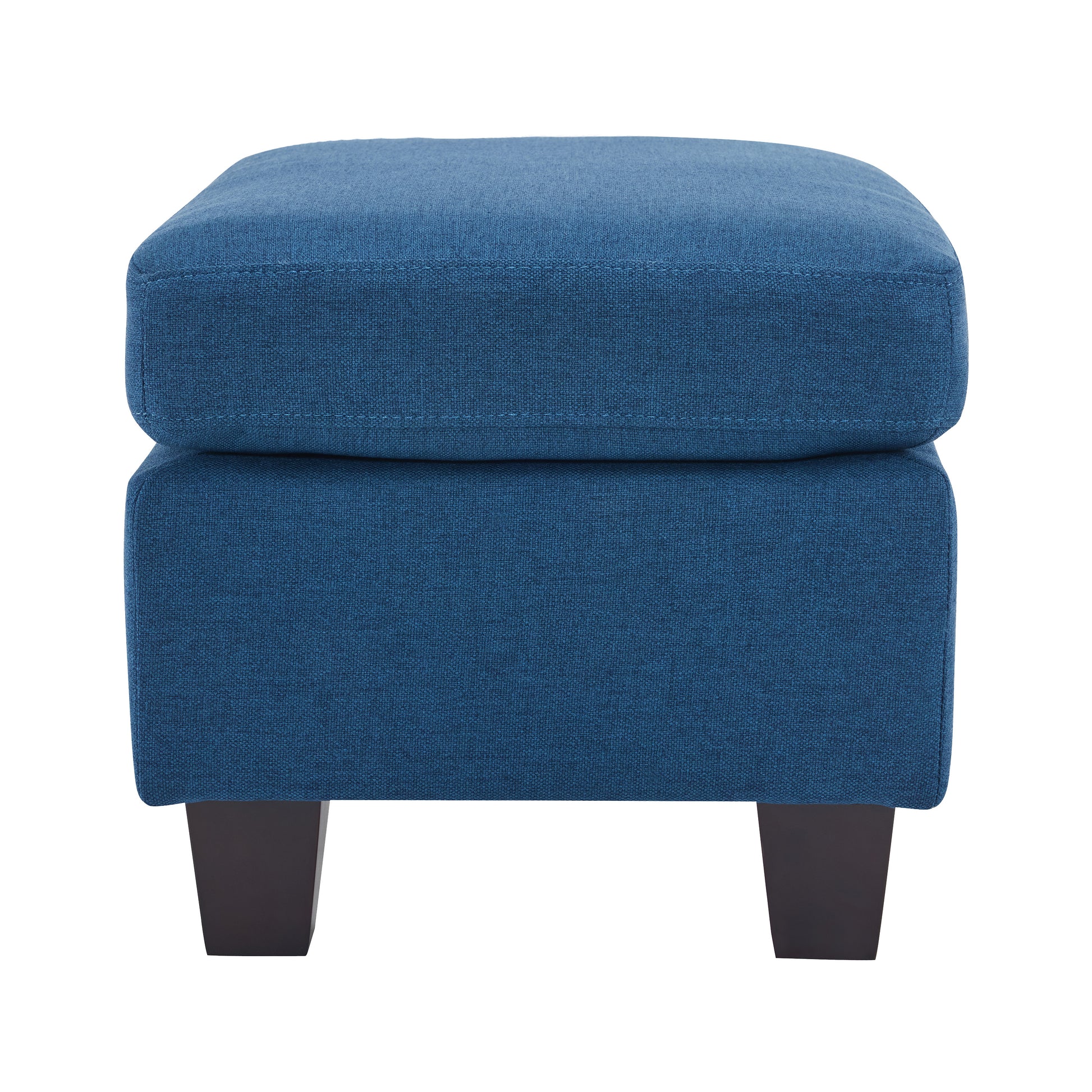 Upholstered Ottoman, Navy Blue image 7