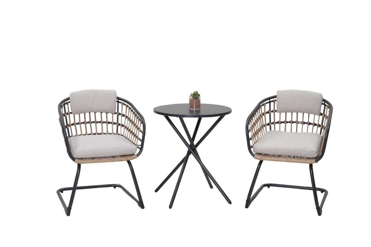 3-Piece Outdoor Wicker Bistro Set image 2
