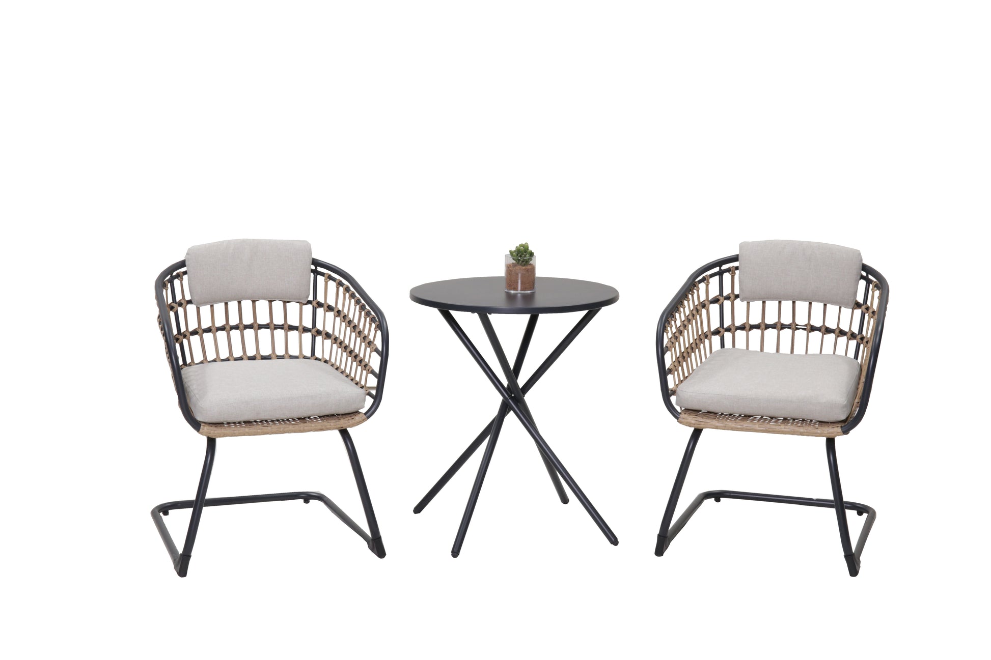 3-Piece Outdoor Wicker Bistro Set image 2