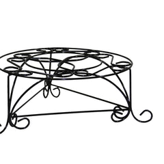 6.25" H Mosaic Cast Metal Black / Gold Plant Stand