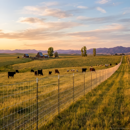 Cattle Fence 4 feet x 328 feet - Heavy-duty galvanized wire fence and wire mesh fence, suitable for pigs, goats, sheep, and deer; ideal goat fence, deer fence, livestock pen protection, and livestock image 4