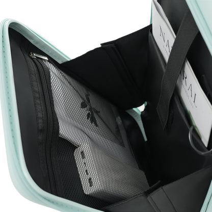 4-Piece Luggage Set with USB Charging Ports - 20in Carry-On (Front-Opening for Laptop) 28in Checked Suitcase with TSA Lock Travel Duffel Bag Wet-Dry Toiletry Bag, grey green image 11