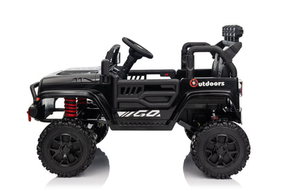 24V7Ah 2 Seater Ride on Jeep, Motor: 4WD × 550, 4-EVA Wheel Ride on Toys for Big Kids with Remote Control, LED Lights & Music, Suspension Spring - Ages 3+ image 6