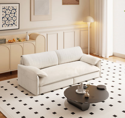 66" Queen Pull Out Sofa Bed, 3-in-1 Convertible Sleeper Sofa with Side Storage,Multi-Functional Velvet Loveseat Bed for Living Room(Old Sku:W1885S00043/W1885S00113/W1885S00186/W1885S00221) image 4
