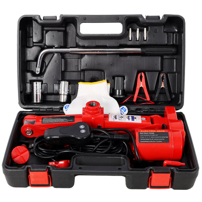 3Ton 12V Electric Car Scissor Jack Kit, Heavy Duty Portable Auto Lift Floor Jack, Roadside Emergency Tire Changing Tool for Sedans & SUVs image 2