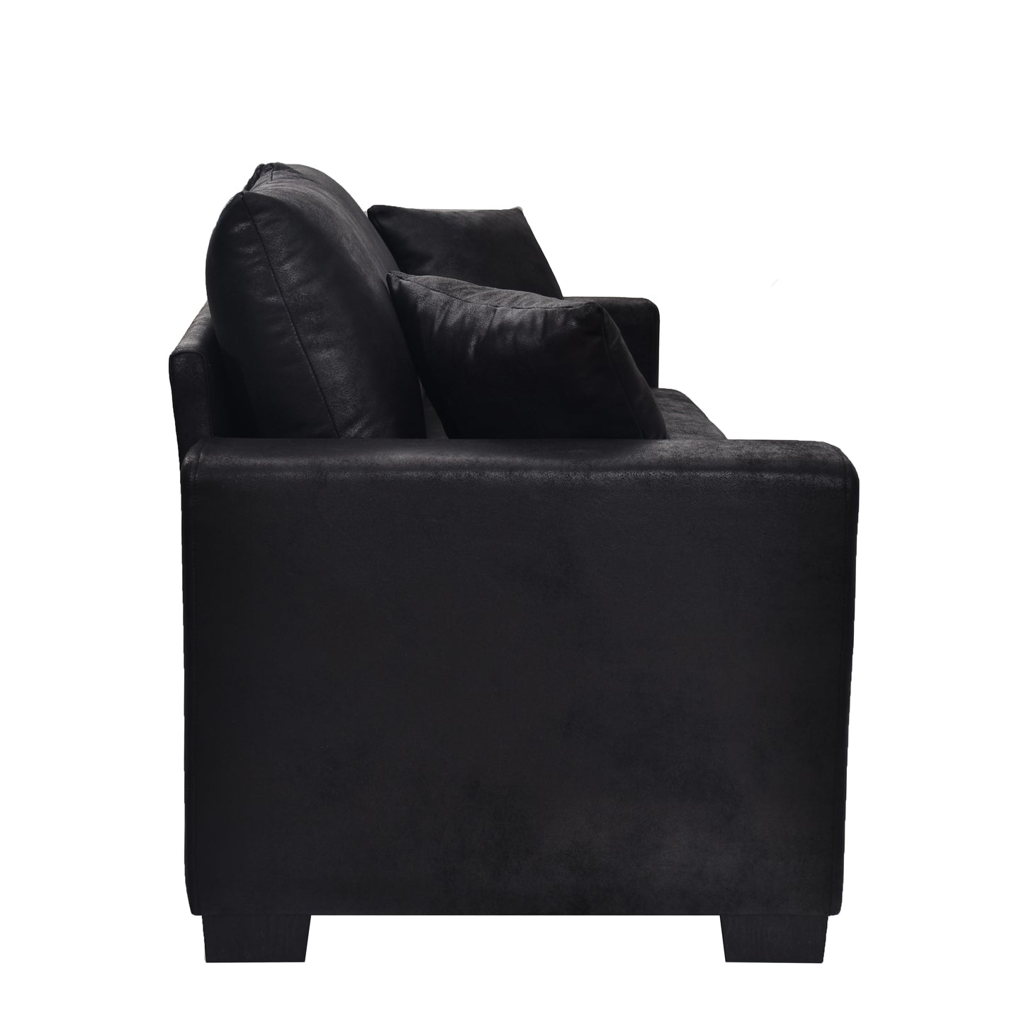 This 69-inch two-seater sofa features a Foil fabric and comes with two throw pillows, offering a comfortable seating experience suitable for any setting. image 11