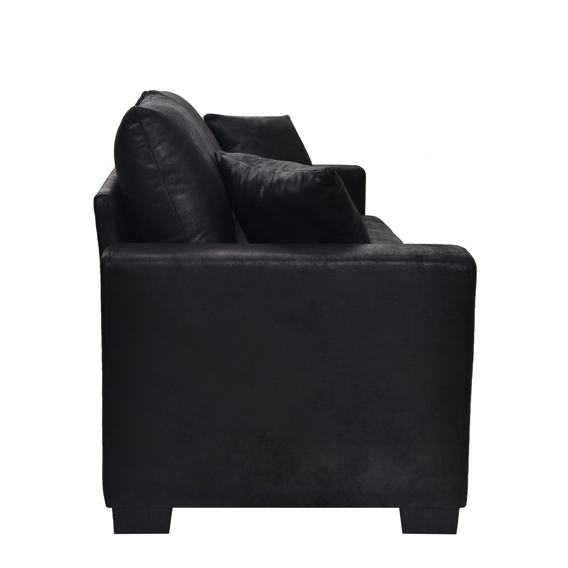 This 69-inch two-seater sofa features a Foil fabric and comes with two throw pillows, offering a comfortable seating experience suitable for any setting. image 11