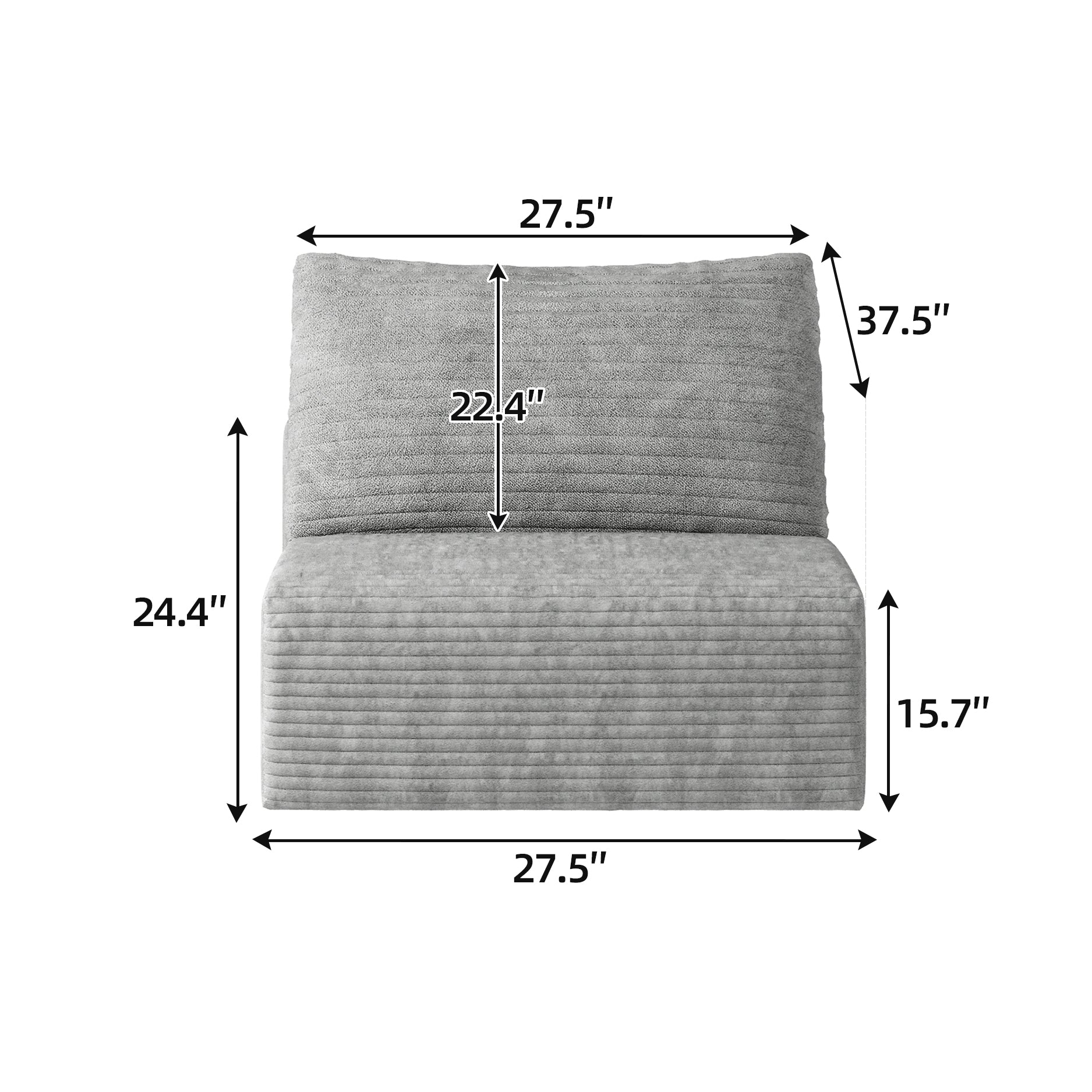 Y165-1S-GREY 1seater grey image 3