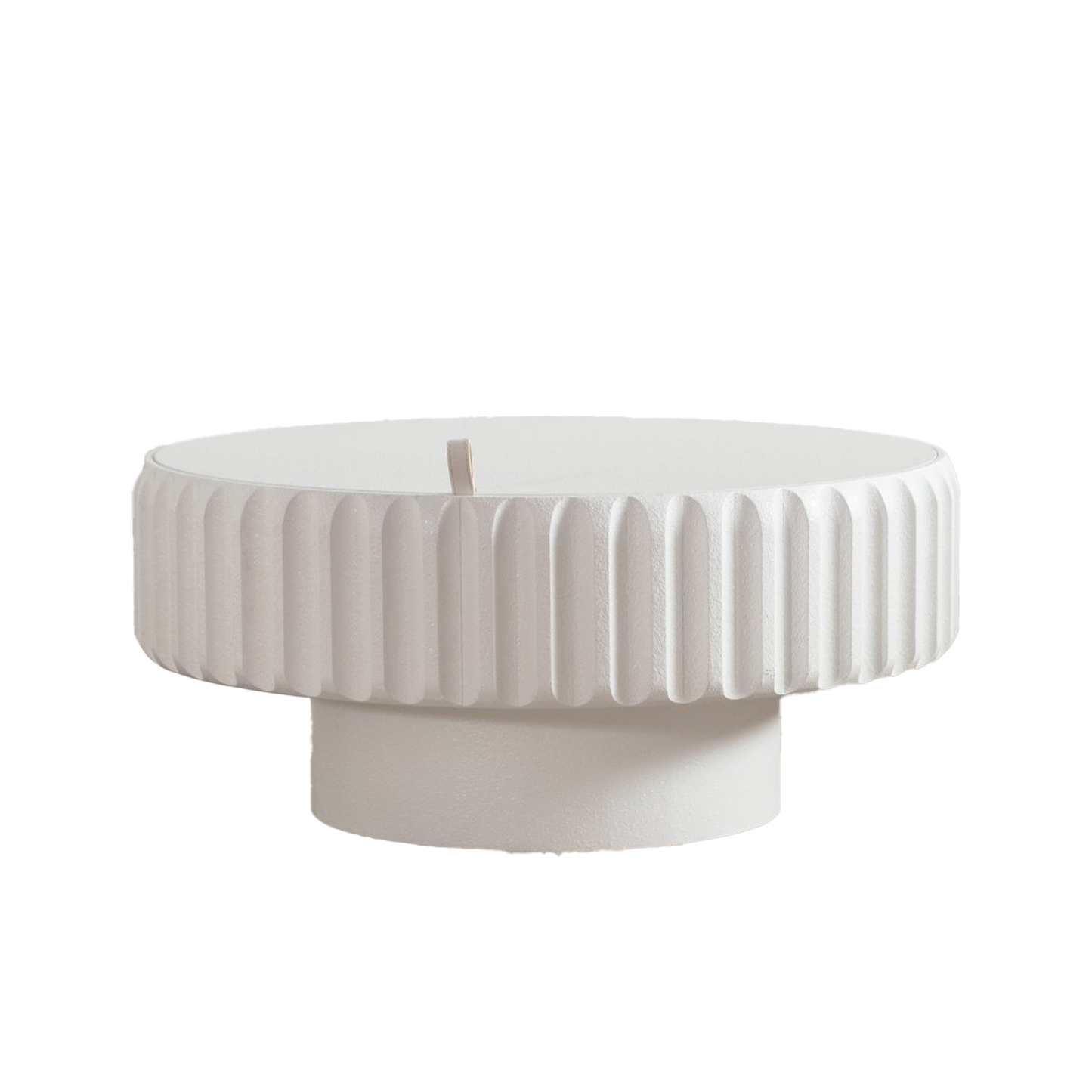 Round Fluted Storage Table with Lift-Off Lid, Sleek Texture, Perfect for Modern Living image 8