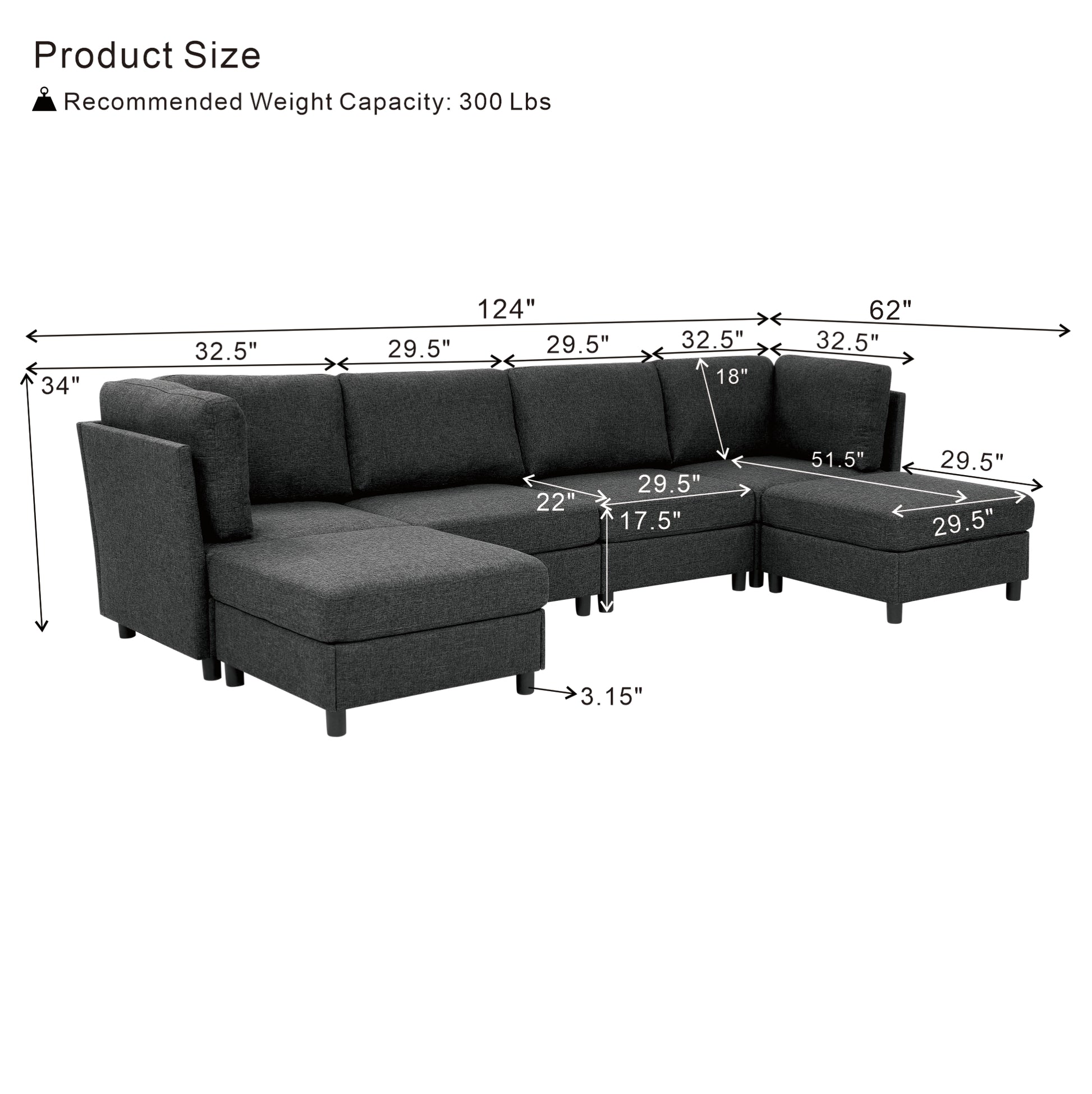 Modern Modular Corner Sofa - Freely Configurable with image 5