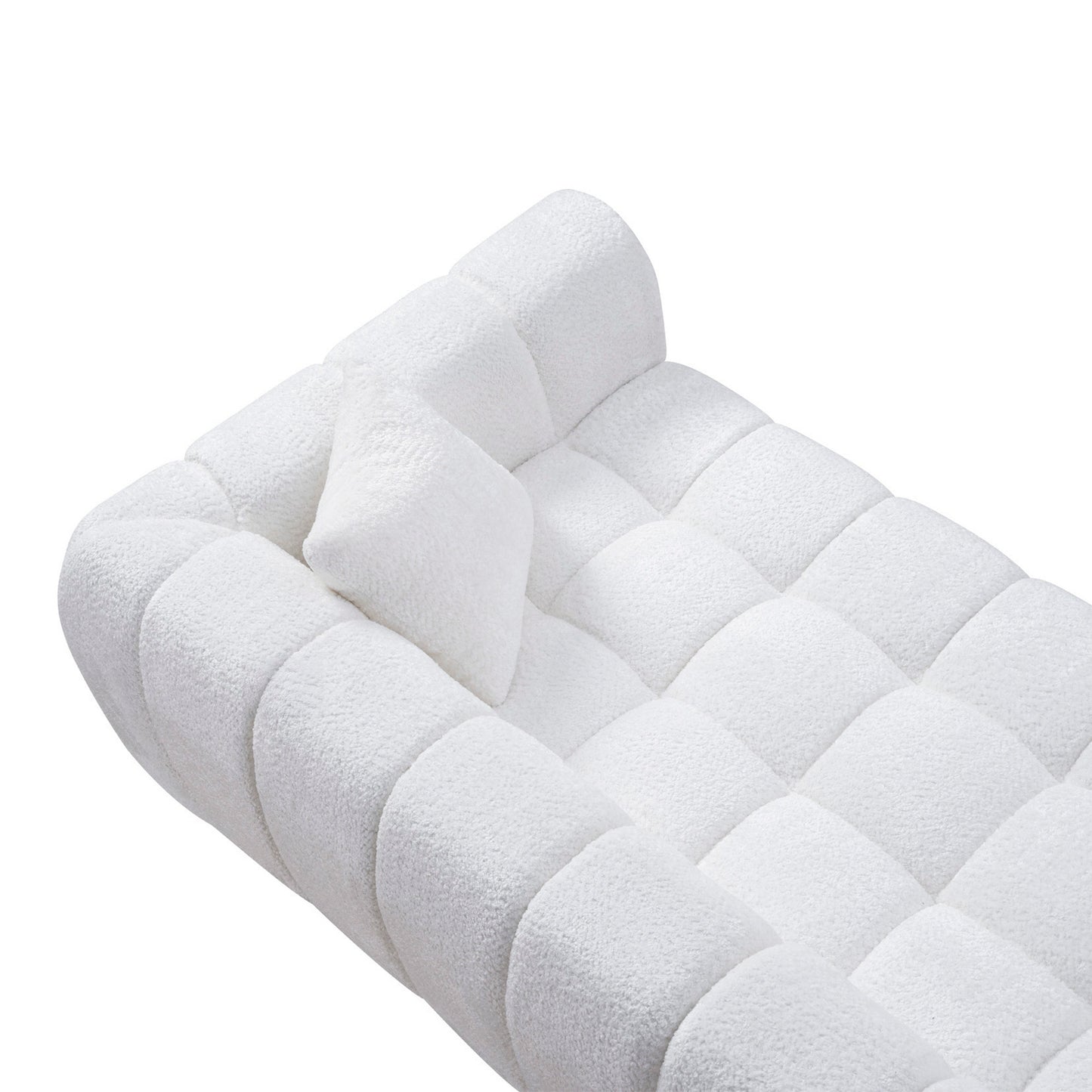 Marshmallow Cloud Compressed Sofa, 102.7" Oversized with Two Cushions, Modern Soft Boucle Sofa for Living Room, Apartment image 10