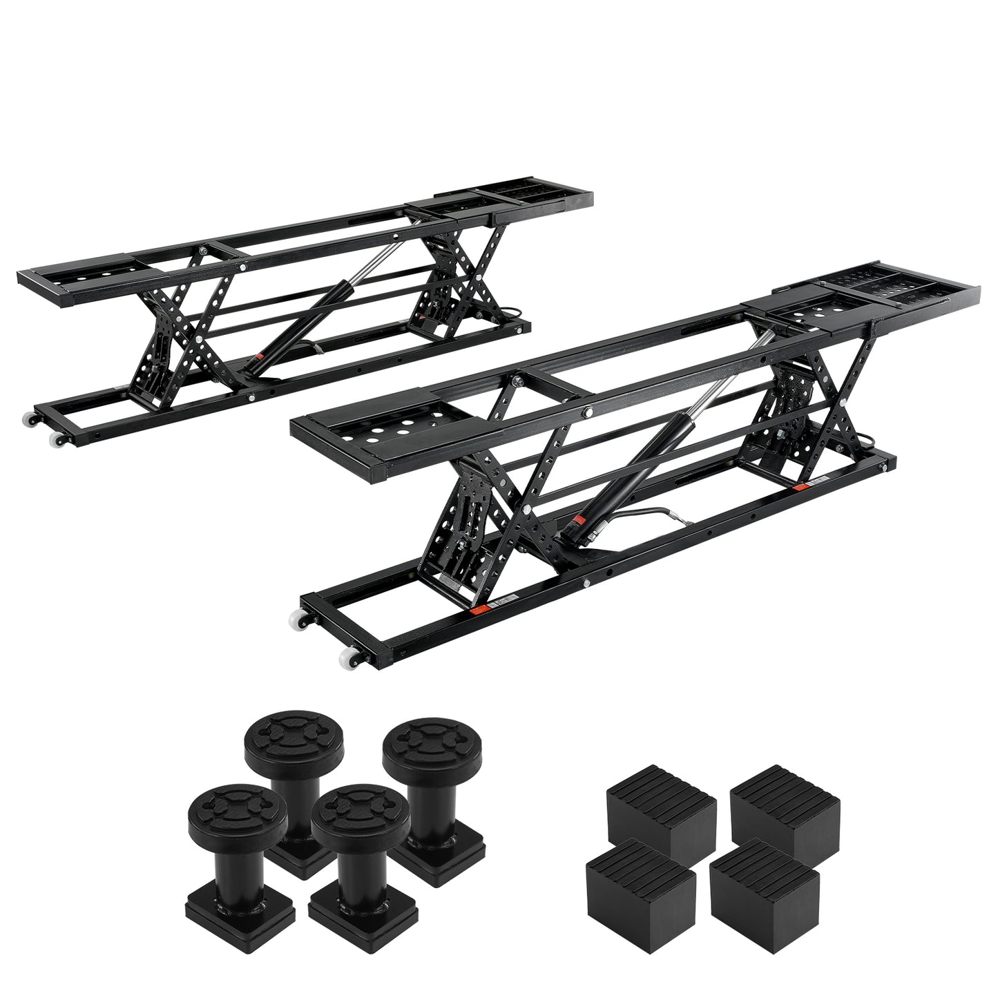 Car Lift, 25.6" Max. Height, 5,000 LBS Capacity Portable Car Lift, with Extended-Length Plates, Heavy-duty Carbon Steel Truck Lift with 120V Power Unit, Auto Car Jack Lifts for Home Garage Shop image 7