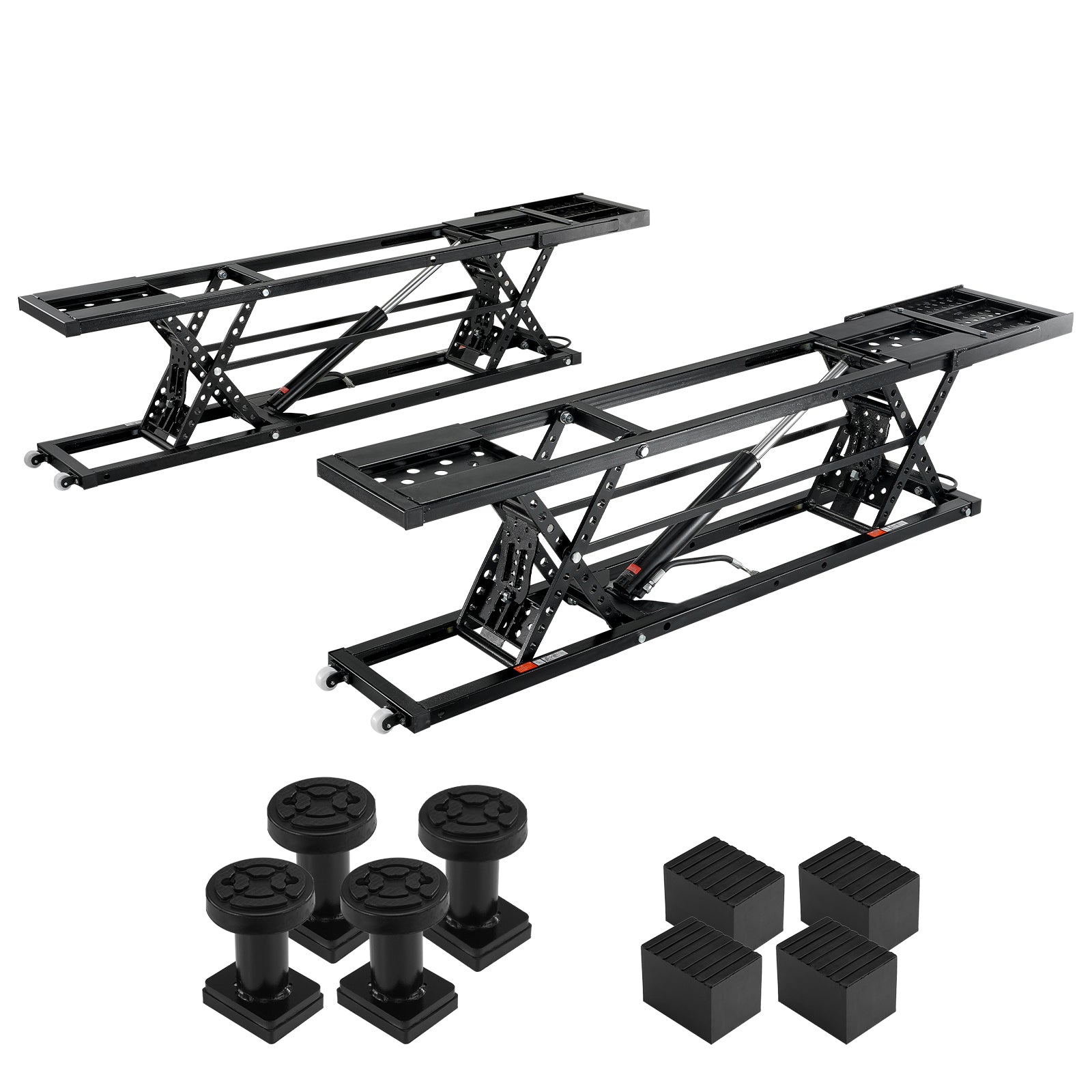 Car Lift, 25.6" Max. Height, 5,000 LBS Capacity Portable Car Lift, with Extended-Length Plates, Heavy-duty Carbon Steel Truck Lift with 120V Power Unit, Auto Car Jack Lifts for Home Garage Shop image 7
