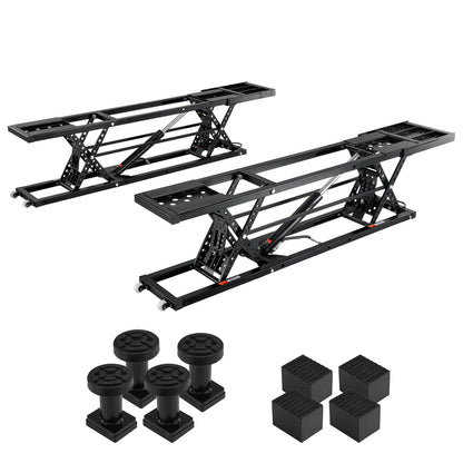 Car Lift, 25.6" Max. Height, 5,000 LBS Capacity Portable Car Lift, with Extended-Length Plates, Heavy-duty Carbon Steel Truck Lift with 120V Power Unit, Auto Car Jack Lifts for Home Garage Shop image 7