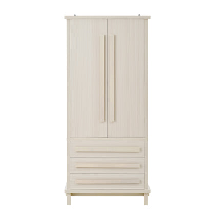 70" Kitchen Pantry Cabinet with 2 Cabinet Shelves,Luxurious Wooden Cupboard with 6 Door Shelves and 3 Drawers for Kitchen, Dining Room,White image 12
