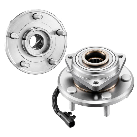 2PCS Front Wheel Bearing & Hub Assembly Fit for Jeep Wrangler 2010 Islander 2016 Rubicon Sahara 75th Anniversary Sport Utility OEM 513272, 5 Lugs with ABS Sensor, Wheel Bearing Hub Assembly Set image 1