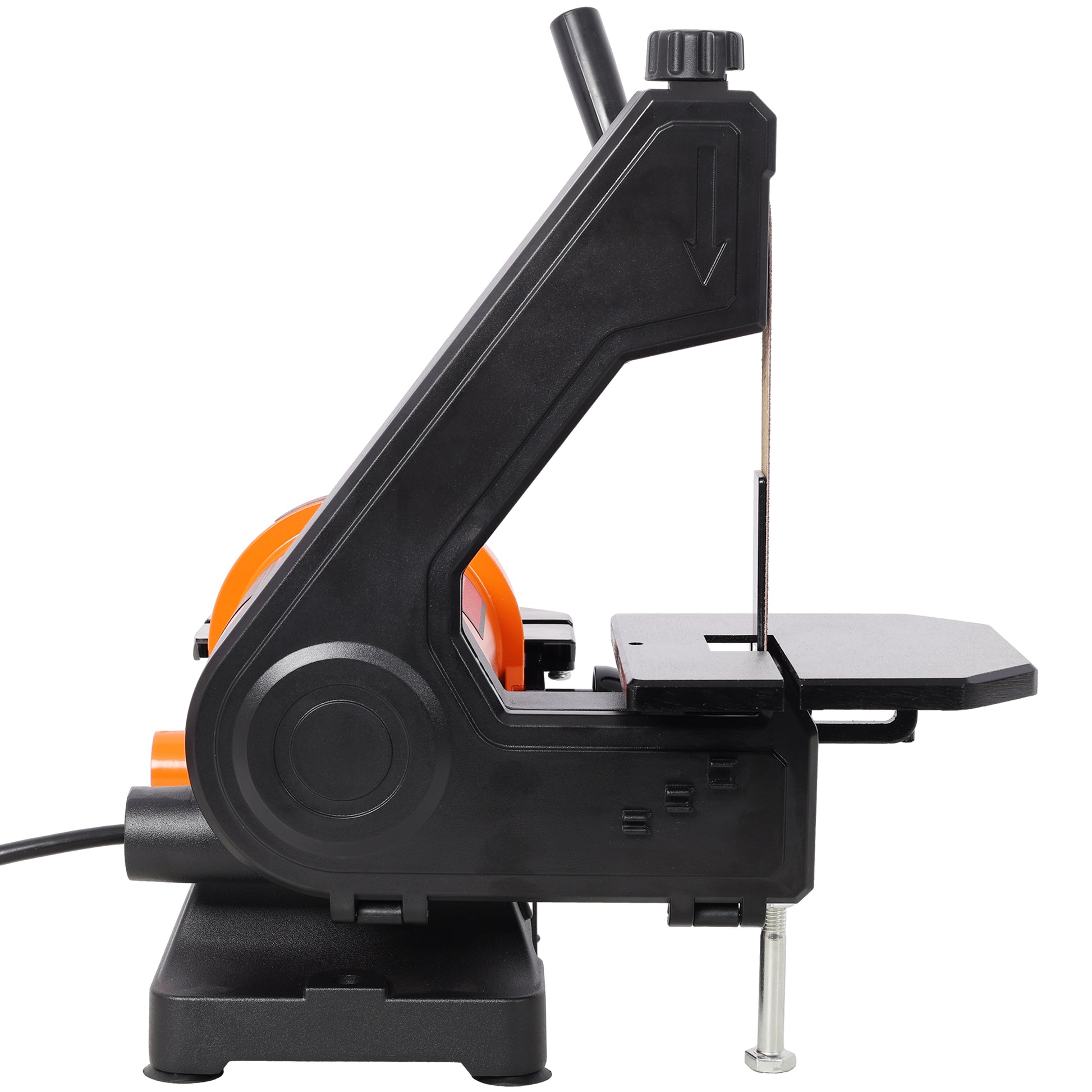 1x30 Inch Bench Belt Sander with 5 Inch Disc with Wrench Storage and Easy Belt Cover Off,Benchtop Belt Disc Sander image 5