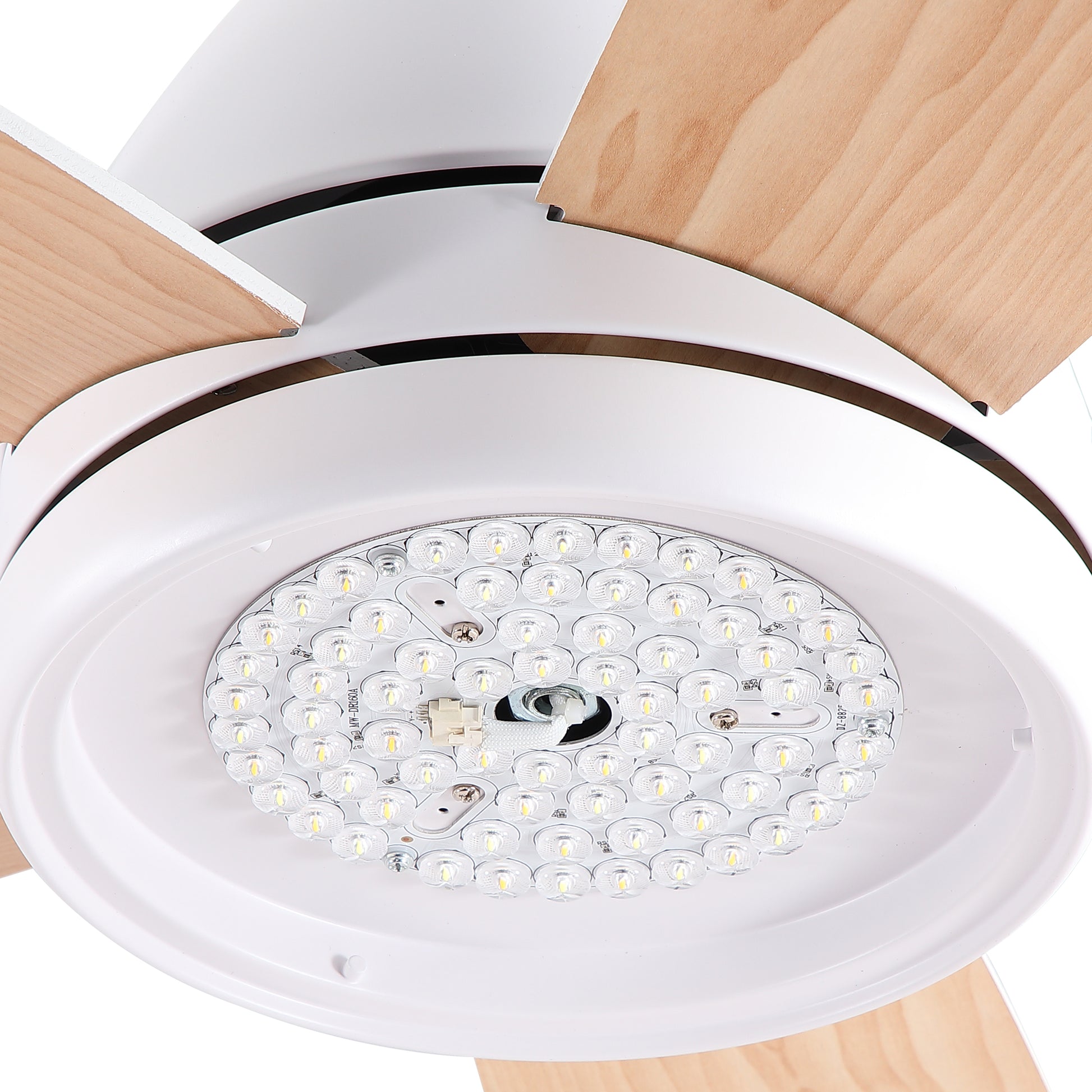 52 in. Indoor White Ceiling Fan with Intergrated LED Light Kit, Remote Control, 5 Plywood Blades and Work with Smart APP image 8