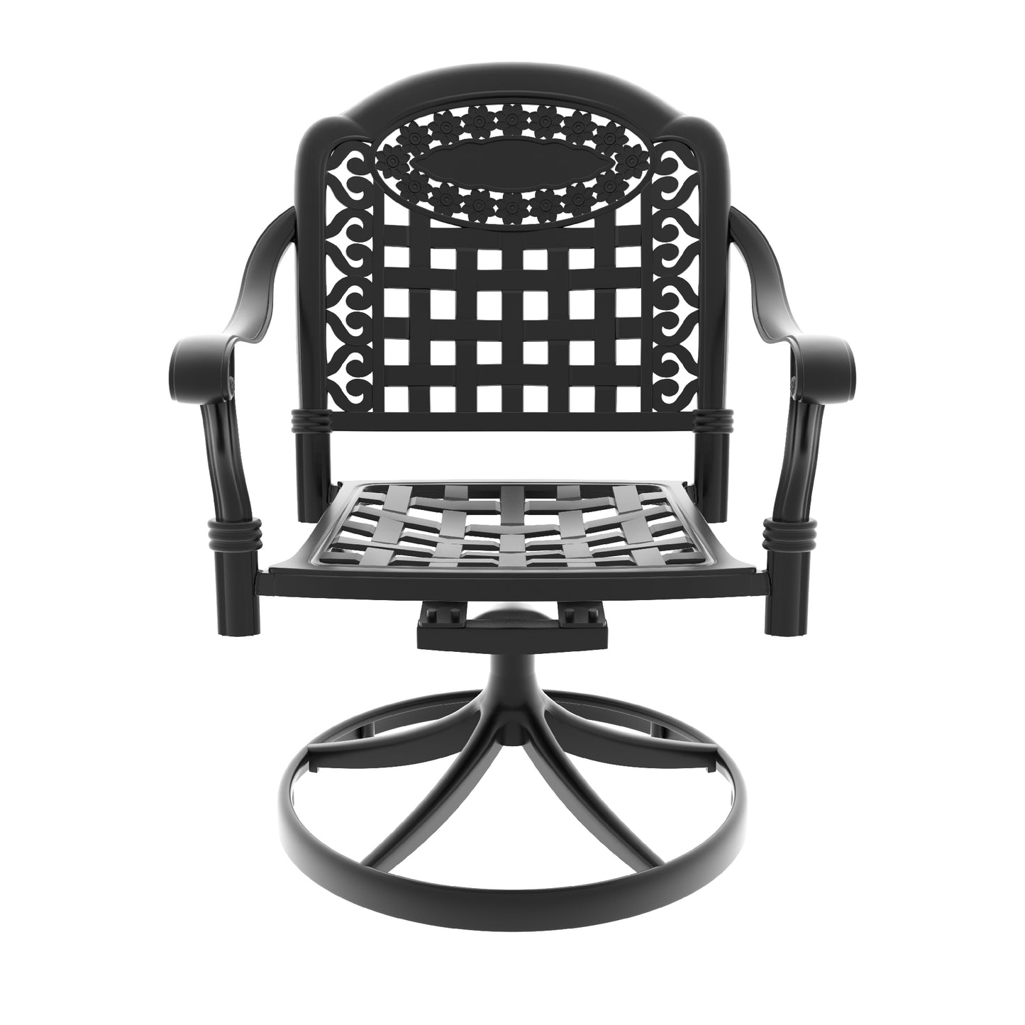 Cast Aluminum Swivel Rocking Chair Set of 2 image 5