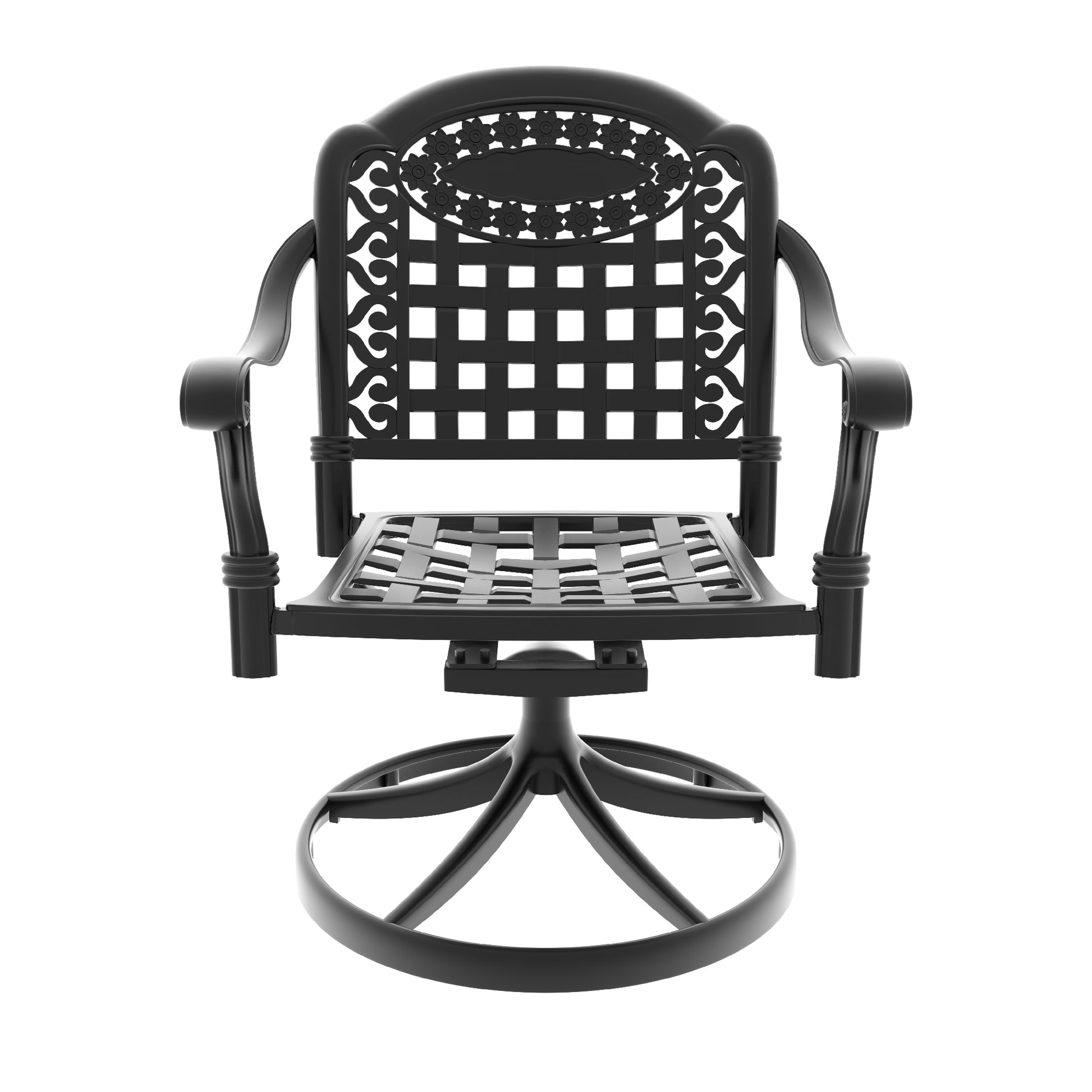 Cast Aluminum Swivel Rocking Chair Set of 2 image 5
