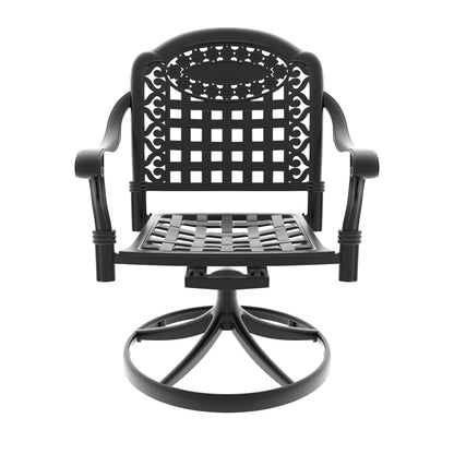 Cast Aluminum Swivel Rocking Chair Set of 2 image 5
