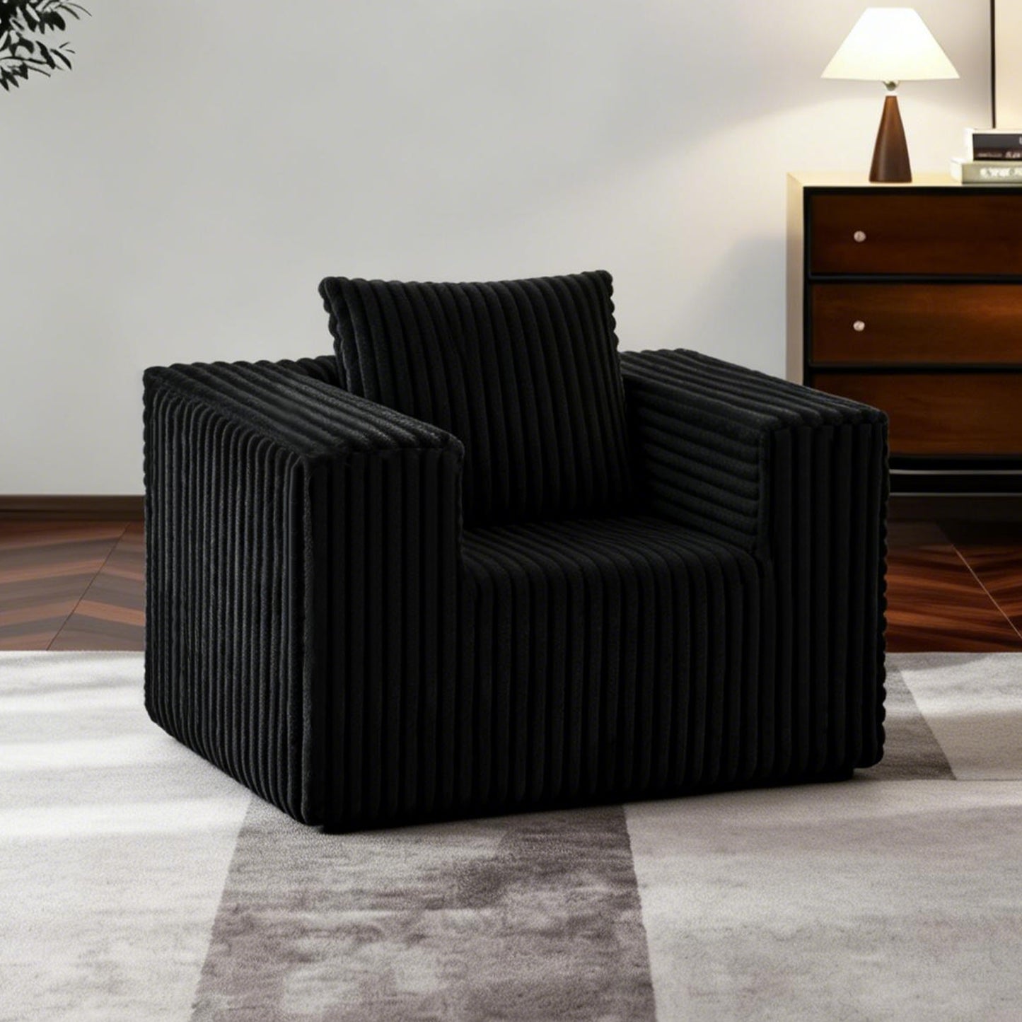 Small Boneless Sofa Chair, No Assembly Couch in a Box Memory Foam Mini Cloud Reading Chair with Throw Pillow for Living Room Bedroom Playroom image 1