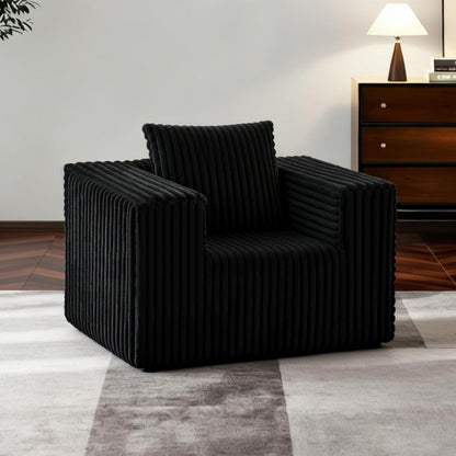 Small Boneless Sofa Chair, No Assembly Couch in a Box Memory Foam Mini Cloud Reading Chair with Throw Pillow for Living Room Bedroom Playroom image 1