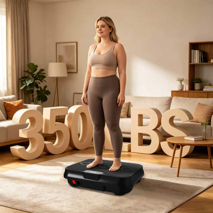 Vibration Plate Exercise Machine, Whole Body Workout Platform with Remote Control, Resistance Bands, Vibration Platform for Home Gym image 10