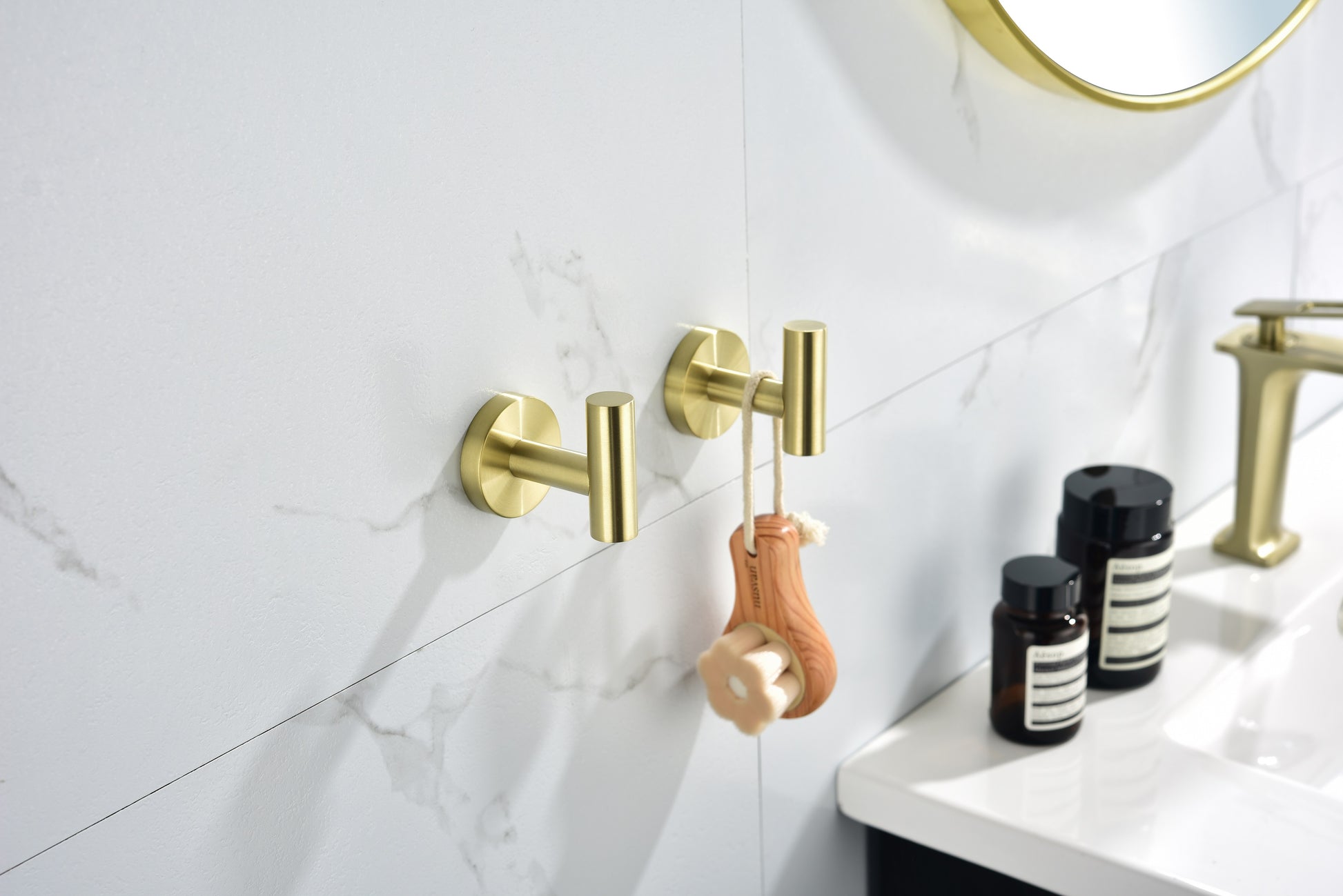 2-Pack Wall-Mounted Stainless Steel Bathroom Towel Hooks/Coat Hooks for Bathroom, Bedroom, Kitchen image 7