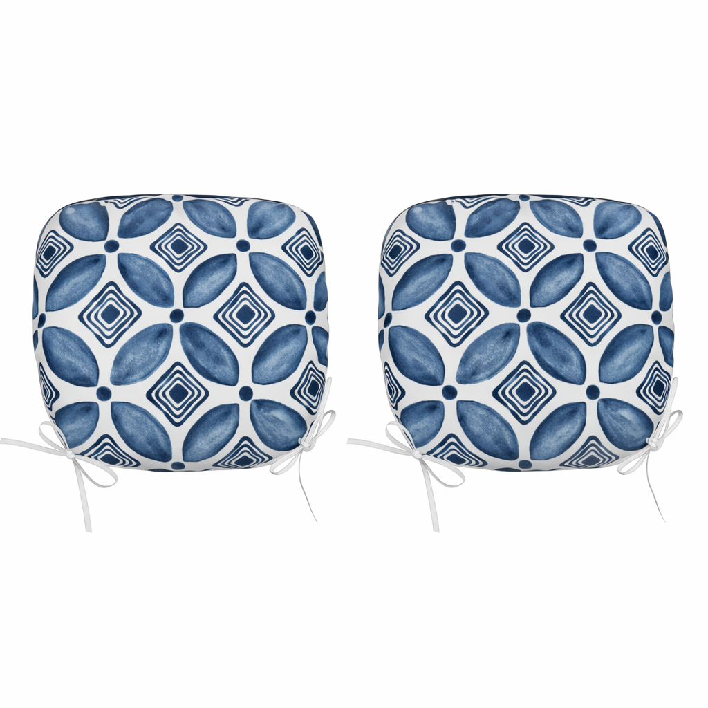 SAME ASW419P464783Outdoor Patio Chair Cushions, Water-Repellent U-Shape Thick Foam Seat Cushions with Ties, 17"x16"x2" All-Weather Cushions for Garden, Patio & Dining Chairs (Set of 4)-Soft Slate Blue image 9