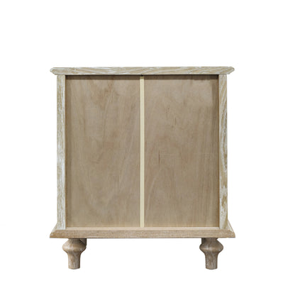 Farmhouse Nightstands with 4 Drawer,Wood Storage End Table with Hidden Pull-Out Shelf, Large Side Table with 4 Solid Wood Feet and Metal Handle,Easy Assembly,Natural image 7