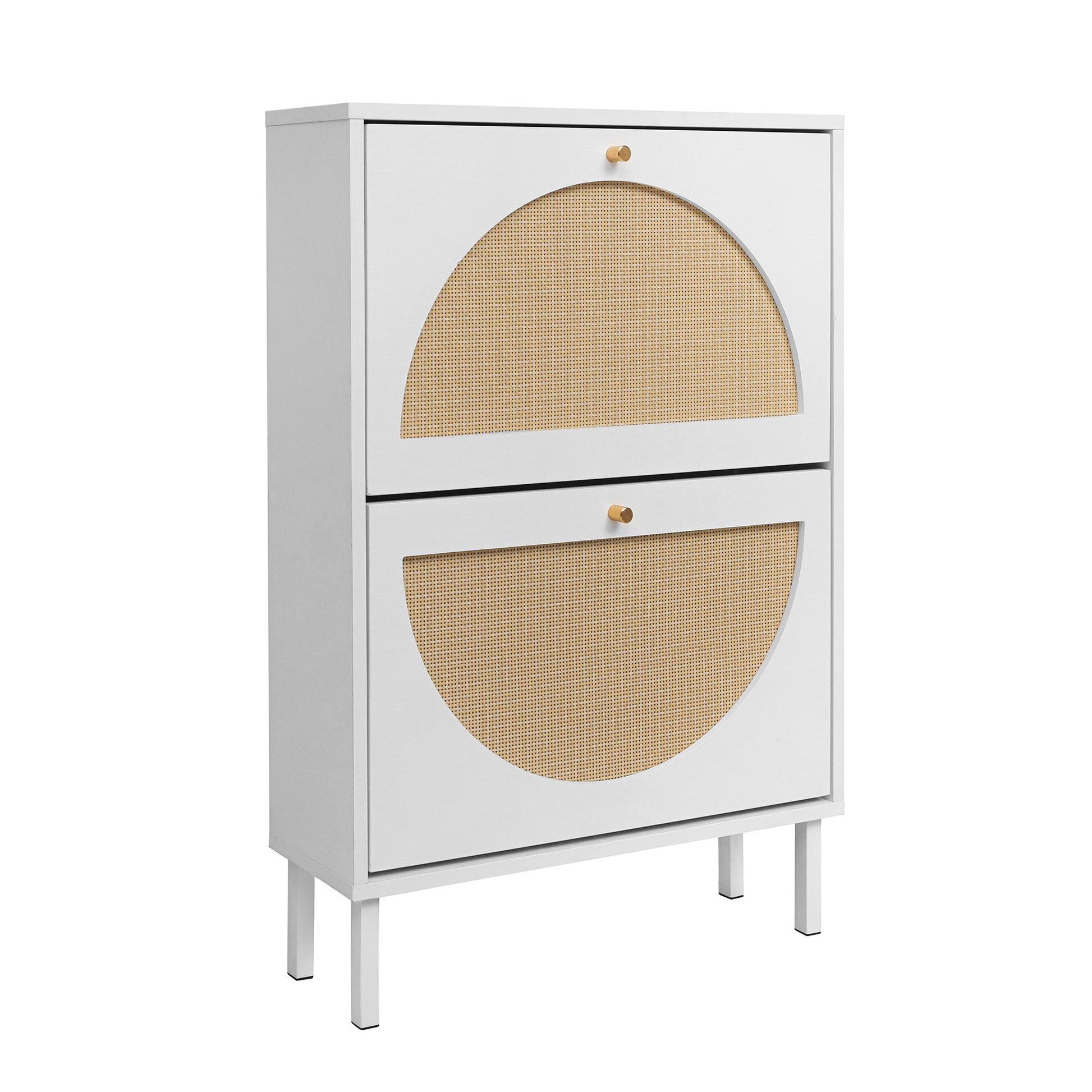 2 Door Shoe Rack, Rattan, Double Layer, Suitable for Living Room, Hallway image 8