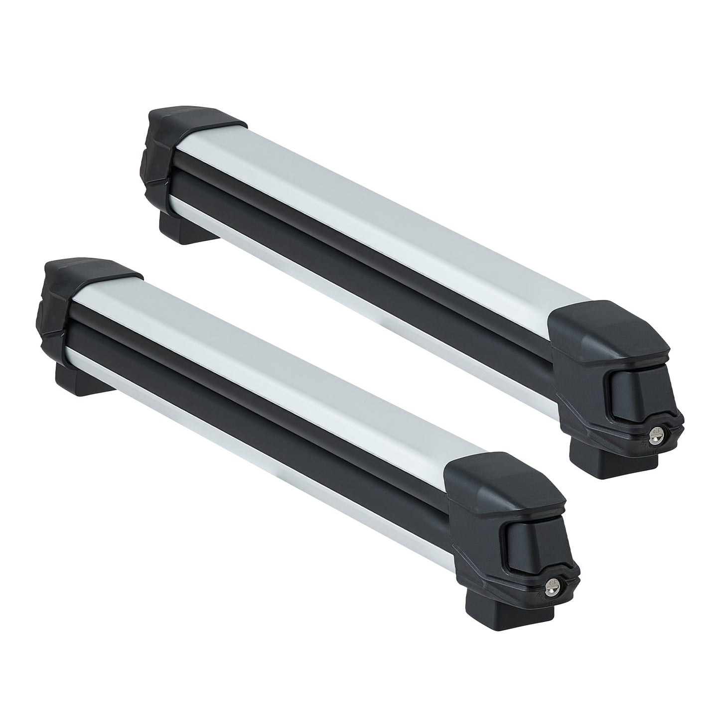 Ski & Snowboard Roof Rack, Carry up to 6 Pairs of Skis or 4 Snowboards, 2 PCS Aluminum Universal Car Roof Rack with Lock & Rubber Padding, Carrier for Fishing Rod, Fit Most Slotted Crossbars image 8