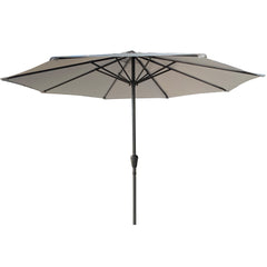 9' Outdoor Patio Aluminum Umbrella with UV Protection – Gray