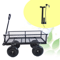 Wagon Cart Garden cart trucks make it easier to transport firewood (green)