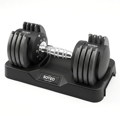 Adjustable Dumbbell Set, 10-in-1 25LB/55LB Adjustable Dumbbells with Lock System, Fast 1 Sec Adjustment, Non-Slip Grip & Storage Tray, Home Gym Workout Weights for Men Women image 5