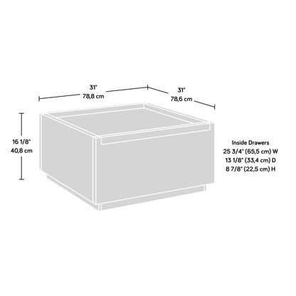 Coffee Table with Full-Extension Drawers, Dark Brown finish image 8