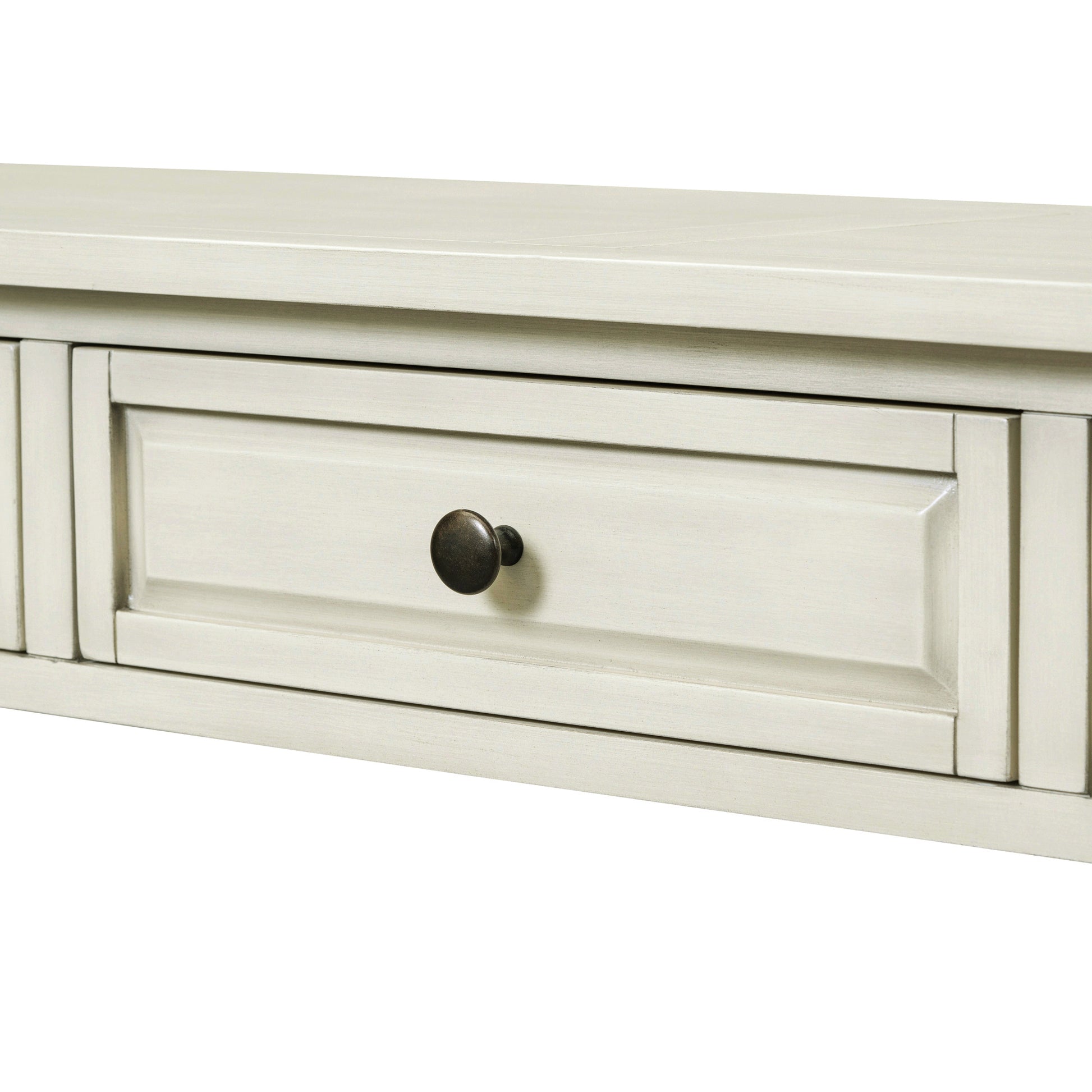 TREXM Console Table 63" Long Console Table with Drawers and Shelf for Entryway, Hallway, Living Room (Antique White, OLD SKU: WF314993AAK) image 4