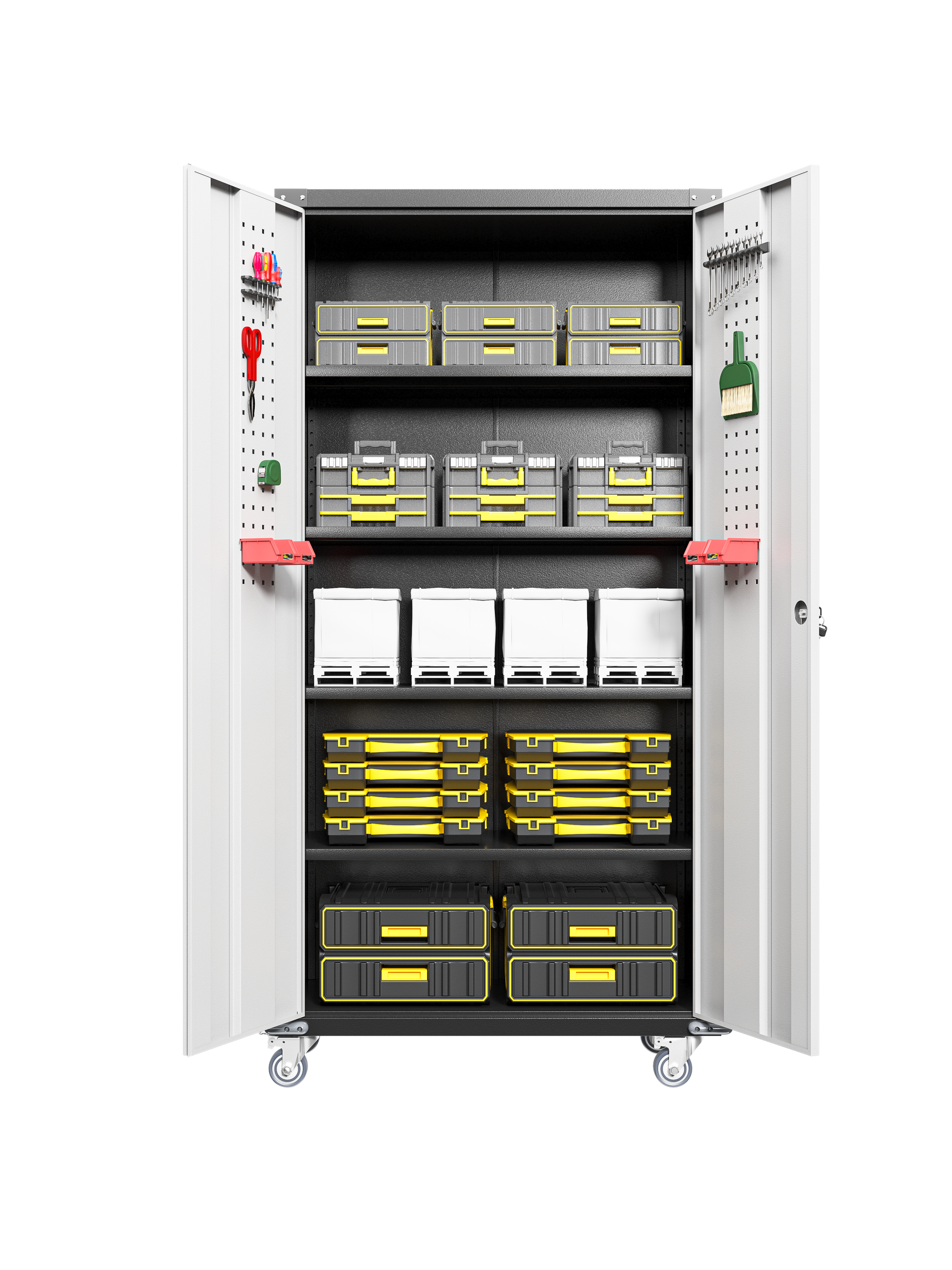 Garage Storage Cabinets with Locking Doors and 4 Adjustable Shelves image 5