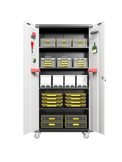 Garage Storage Cabinets with Locking Doors and 4 Adjustable Shelves image 5