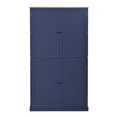 [Assembly Video Provided]TOPMAX 40.2x20x71.3inch High Freestanding Kitchen Pantry Large Cupboard Storage Cabinet with 2 Drawers, 2 Adjustable Shelves, 8 Door Shelves for Kitchen, Dining Room,Blue image 12
