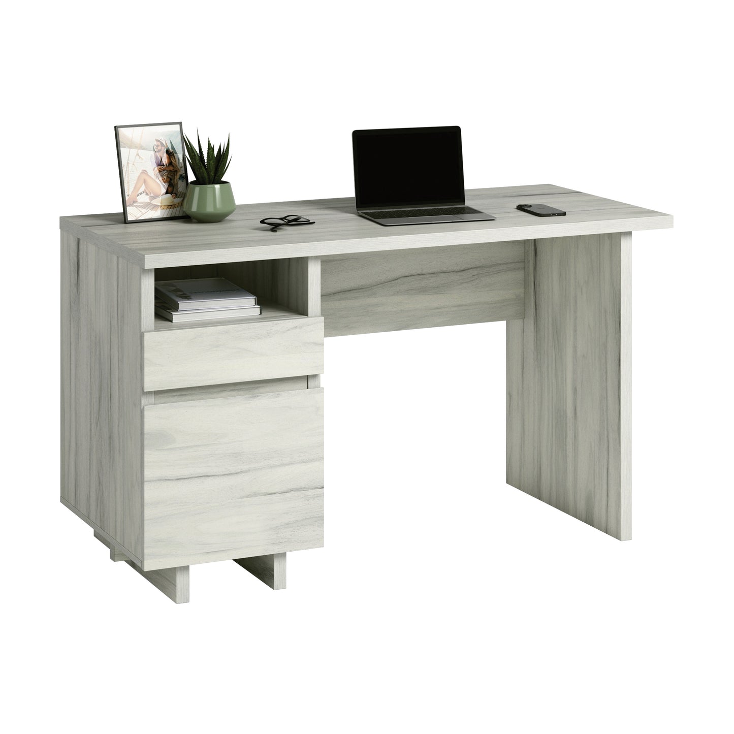 Desk with File Drawer, White finish image 12