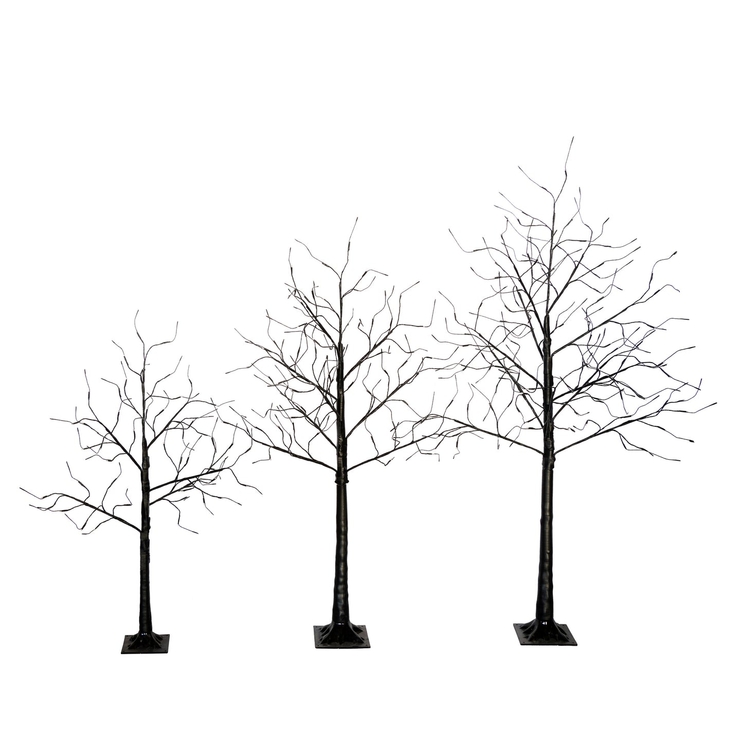 3 Pac Christmas Tree with Purple Lights, 4FT 5FT and 6FT, Lighted Black Tree for Christmas Decoration image 7