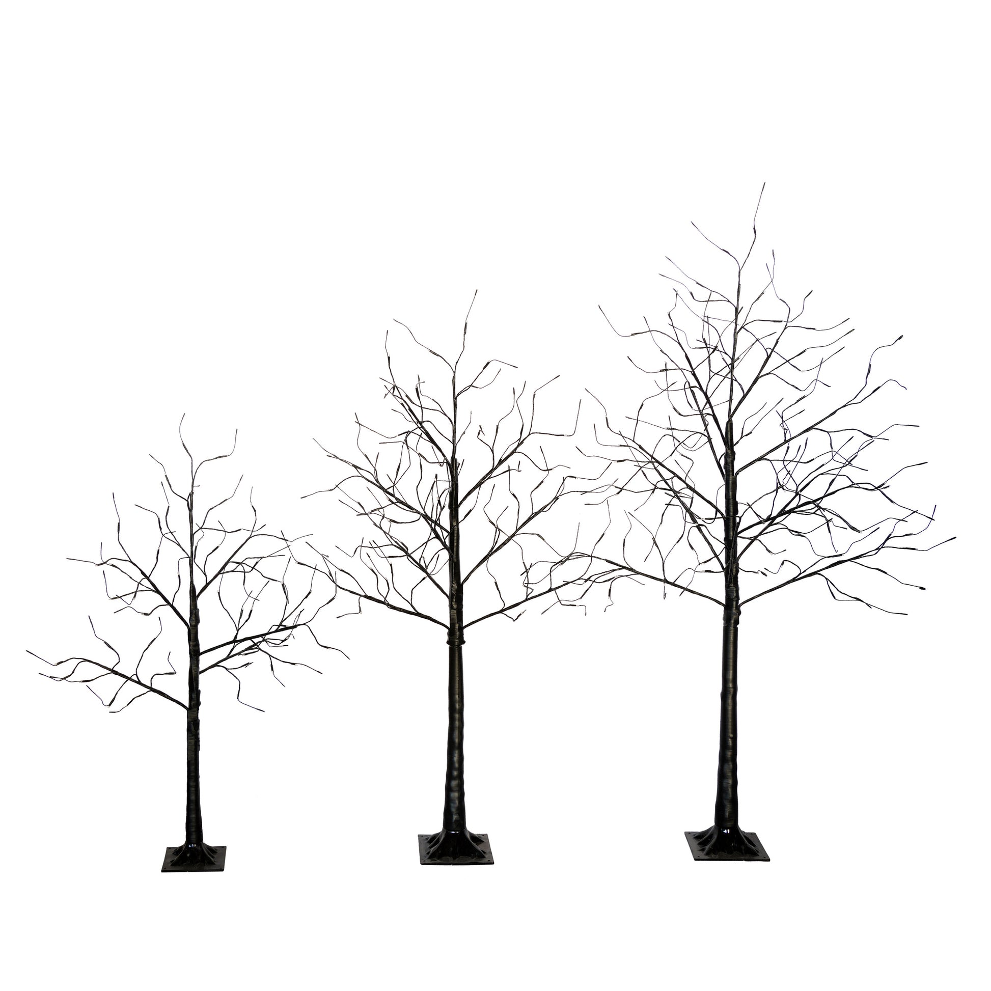 3 Pac Christmas Tree with Purple Lights, 4FT 5FT and 6FT, Lighted Black Tree for Christmas Decoration image 7