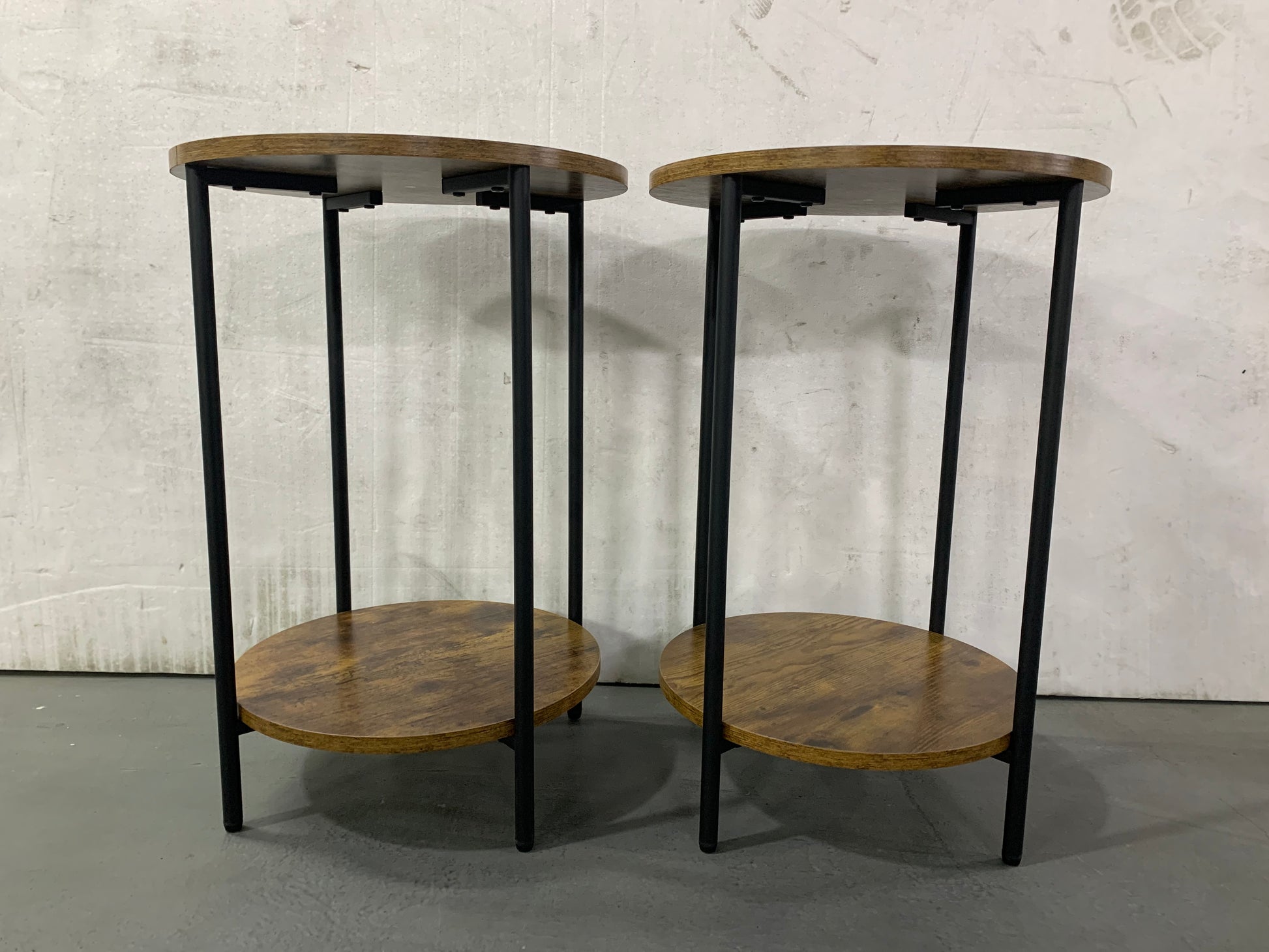 3-Piece Coffee Table and End Table Sets for Living Room, Round Coffee and End Table Set of 3 with Large Storage, Modern Farmhouse Furniture for Apartment Home (Rustic Brown) image 12