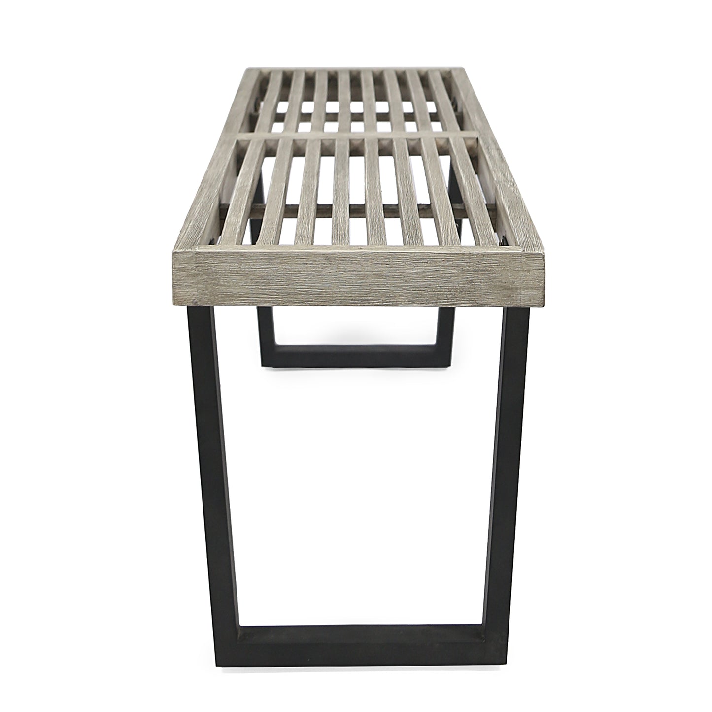 Metal/Solid Wood Outdoor Bench image 8