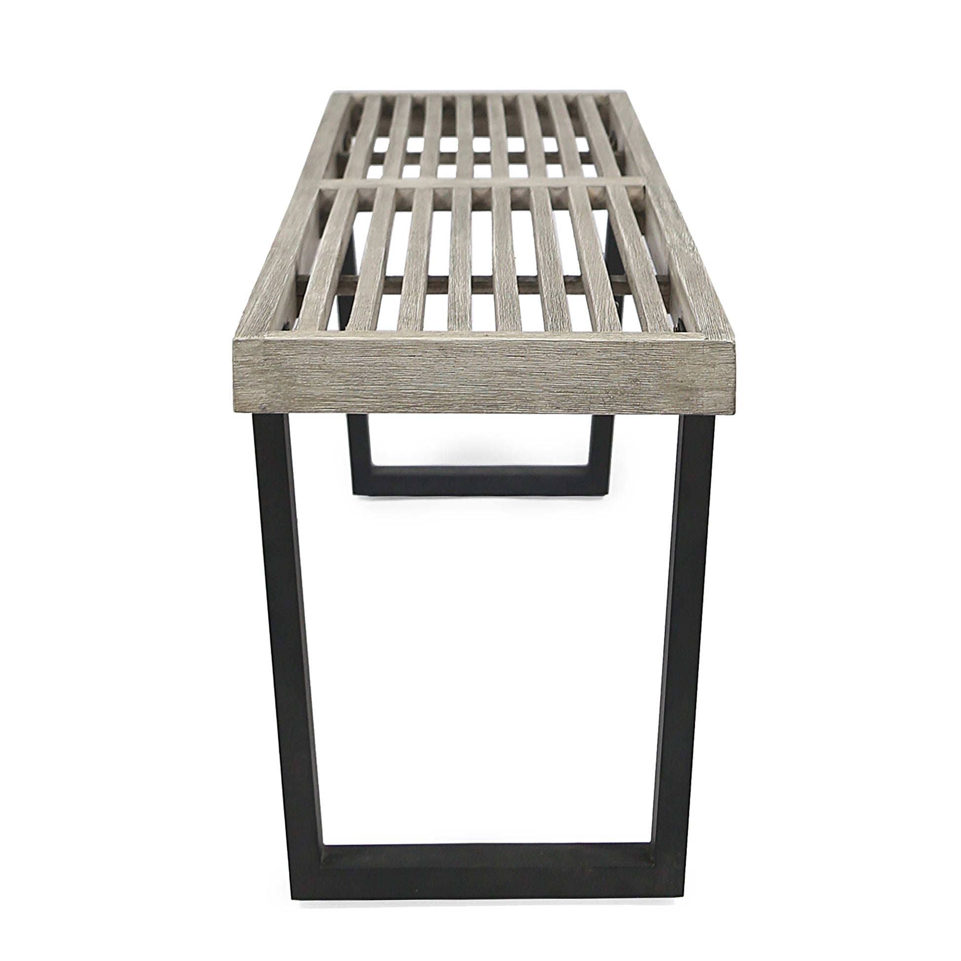 Metal/Solid Wood Outdoor Bench image 8