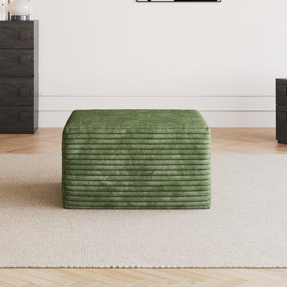 Sofa ottoman,No Assembly Required,Green(Plush Corduroy Fabric) image 3
